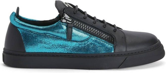 Giuseppe Zanotti Frankie panelled sneakers Blue