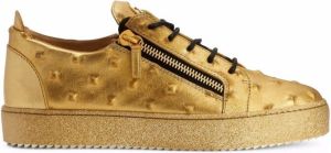 Giuseppe Zanotti Frankie stud-embossed leather sneakers Gold