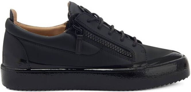 Giuseppe Zanotti Frankie zip-up leather sneakers Black