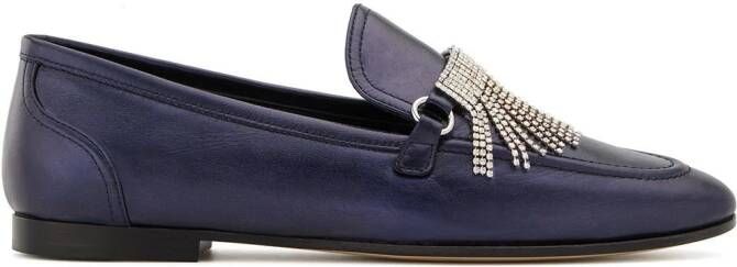 Giuseppe Zanotti fringed loafers Blue