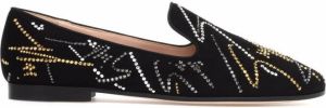 Giuseppe Zanotti G-Glam suede loafers Black