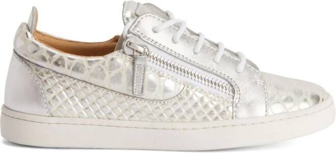 Giuseppe Zanotti Gail low-top leather sneakers Silver