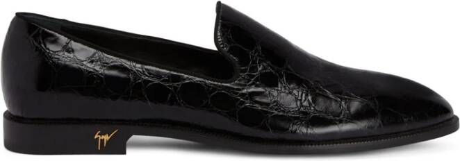 Giuseppe Zanotti Gatien crocodile-effect leather loafers Black