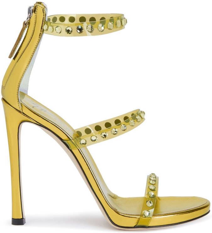 Giuseppe Zanotti gem-detail high-heeled sandals Yellow