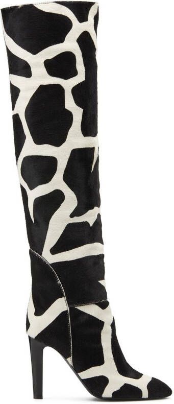 Giuseppe Zanotti giraffe print boots Black