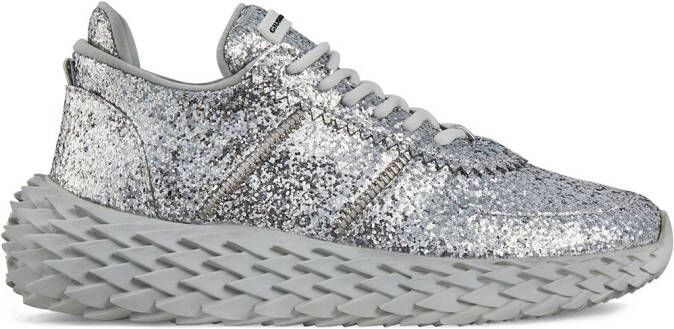 Giuseppe Zanotti glitter low-top sneakers Silver