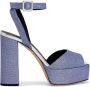 Giuseppe Zanotti glittered platform sandals Blue - Thumbnail 1