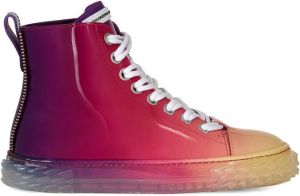 Giuseppe Zanotti gradient effect high-top sneakers Red