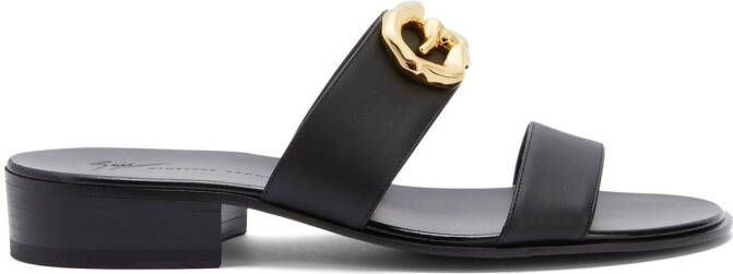 Giuseppe Zanotti Gregorie leather sandals Black