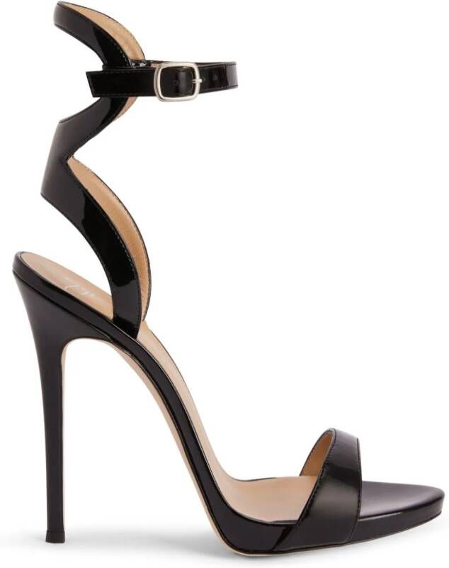 Giuseppe Zanotti Gwyneth 120mm leather stiletto sandals Black
