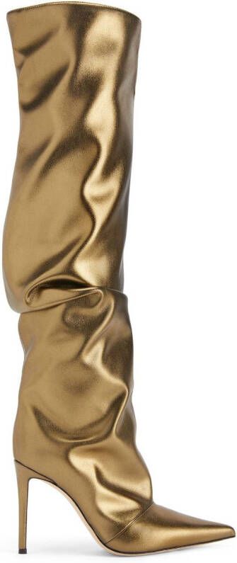 Giuseppe Zanotti Gz Gala 105mm slouchy boots Gold