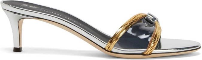 Giuseppe Zanotti Gz Infinity leather sandals Silver