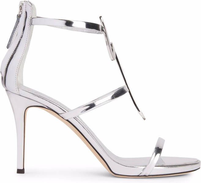 Giuseppe Zanotti Harmony G leather sandals Silver