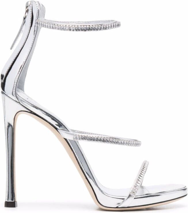 Giuseppe Zanotti Harmony jewelled sandals Silver