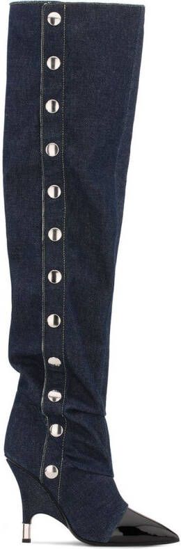 Giuseppe Zanotti Harper denim knee-length boots Black