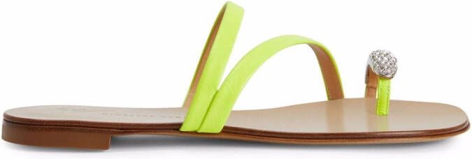 Giuseppe Zanotti Hillary crystal-ring sandals Yellow