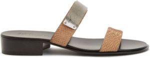 Giuseppe Zanotti Ignazio double-strap slide sandals Brown