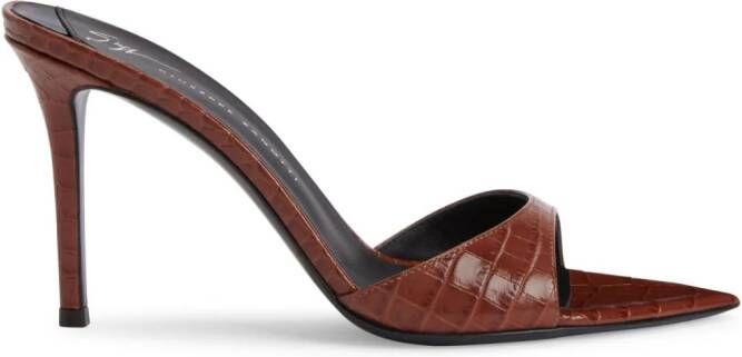 Giuseppe Zanotti Intriigo 90mm leather sandals Brown