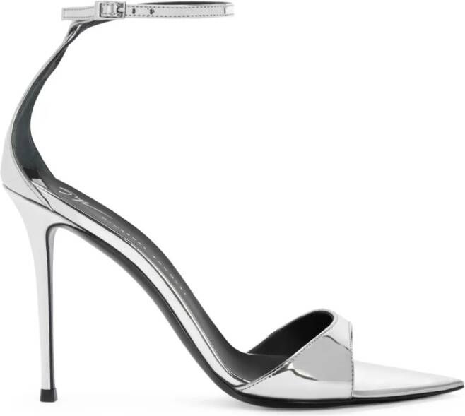 Giuseppe Zanotti Intriigo 90mm metallic-effect sandals Silver
