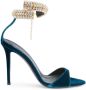 Giuseppe Zanotti Intriigo Bijoux 105mm velvet sandals Green - Thumbnail 1