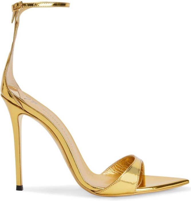 Giuseppe Zanotti Intriigo Strap 105mm sandals Gold
