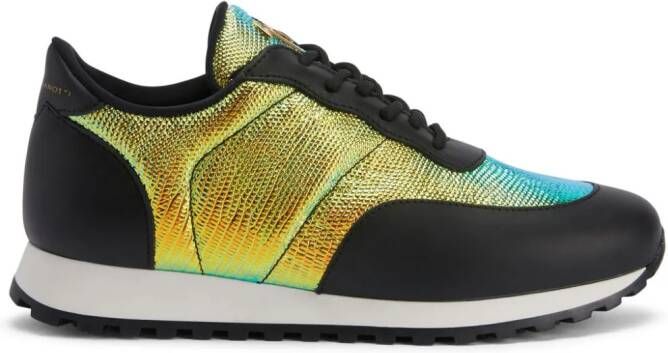 Giuseppe Zanotti iridescent-effect leather sneakers Multicolour