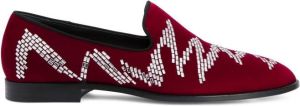Giuseppe Zanotti Jareth Shake embellished loafers Red