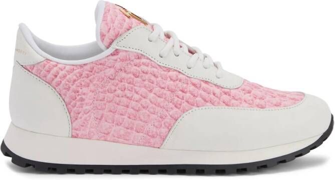 Giuseppe Zanotti Jimi leather low-top sneakers Pink