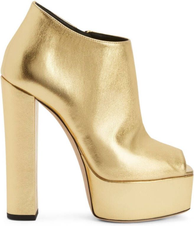 Giuseppe Zanotti Judith 120mm peep-toe sandals Gold