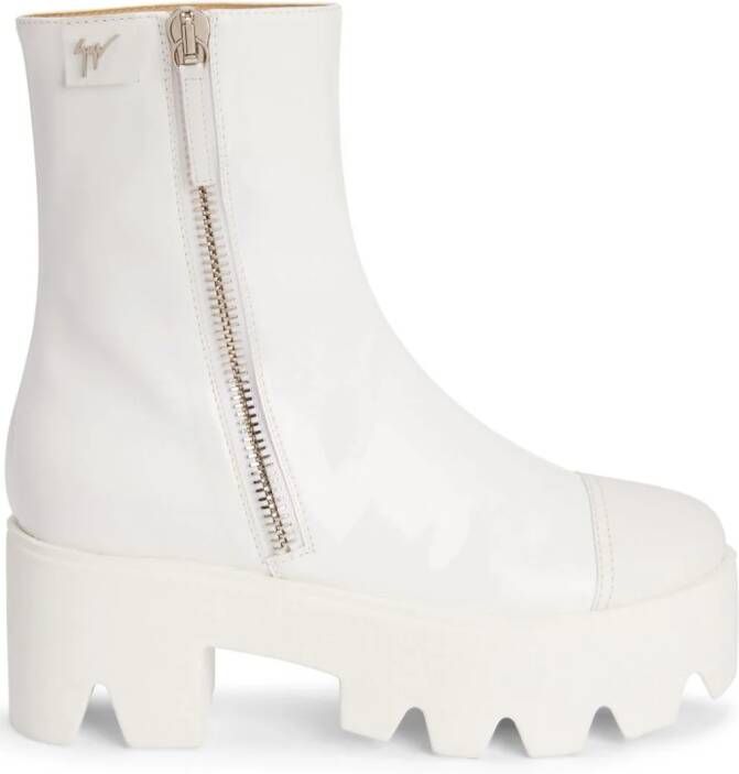 Giuseppe Zanotti Juliett leather boots White