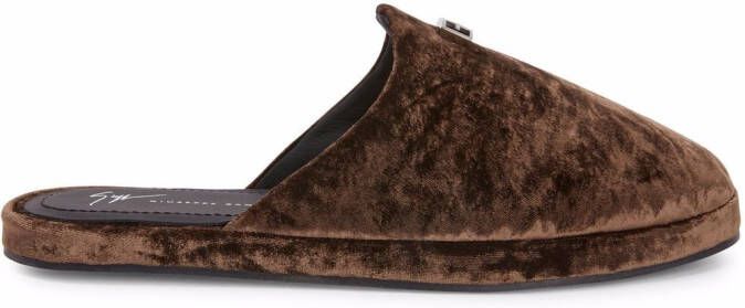 Giuseppe Zanotti Jungle Fever brown slippers