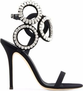 Giuseppe Zanotti Kassie crystal-embellished sandals Black