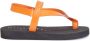 Giuseppe Zanotti Khais logo-embossed leather sandals Orange - Thumbnail 1