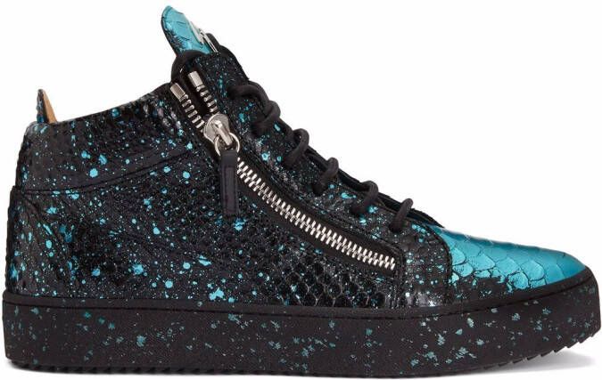 Giuseppe Zanotti Kriss crocodile-effect high-top sneakers Black