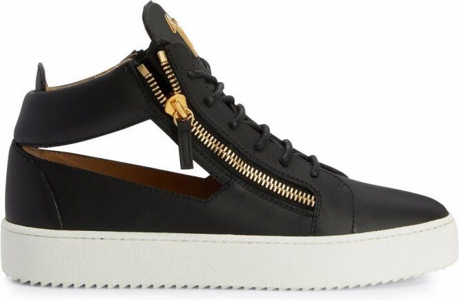 Giuseppe Zanotti Kriss cut-out leather sneakers Black