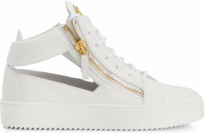 Giuseppe Zanotti Kriss cut-out leather sneakers White