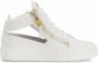 Giuseppe Zanotti Kriss cut-out leather sneakers White - Thumbnail 1