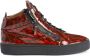 Giuseppe Zanotti Kriss geometric-pattern glazed sneakers Red - Thumbnail 1
