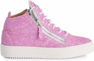 Giuseppe Zanotti Kriss glitter high-top sneakers Pink