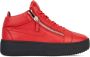 Giuseppe Zanotti Kriss grained leather sneakers Red - Thumbnail 1