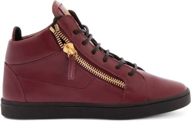 Giuseppe Zanotti Kriss high-top leather sneakers Red