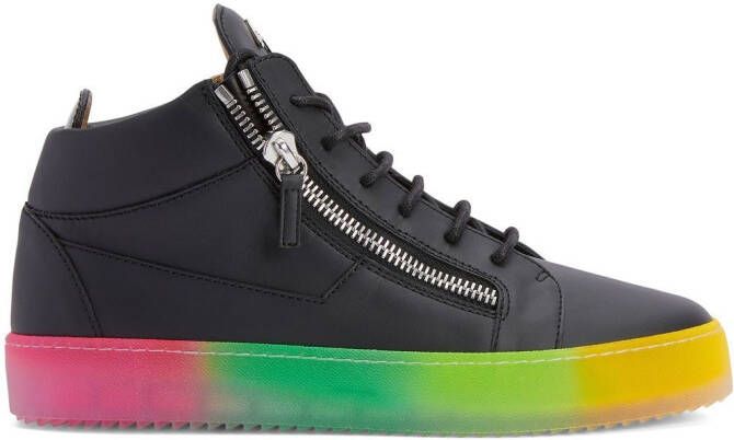 Giuseppe Zanotti Kriss rainbow sole sneakers Black