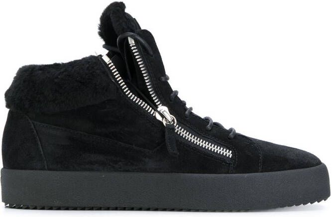 Giuseppe Zanotti Kriss shearling-lined sneakers Black