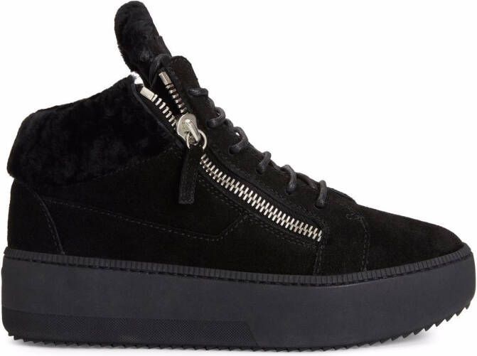 Giuseppe Zanotti Kriss shearling-lined sneakers Black