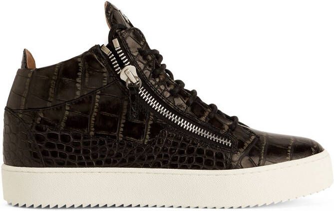 Giuseppe Zanotti Kriss snakeskin-effect trainers Black