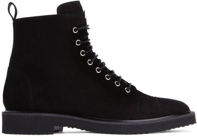 Giuseppe Zanotti lace-up suede ankle boots Black
