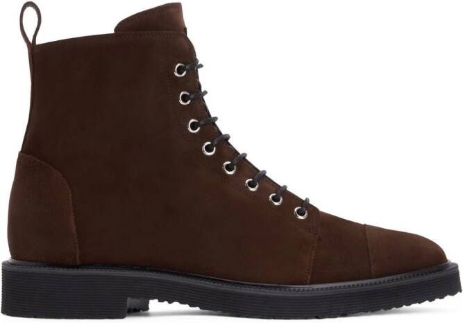 Giuseppe Zanotti lace-up suede ankle boots Brown