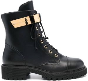 Giuseppe Zanotti leather lace-up boots Black