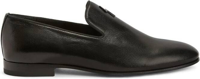 Giuseppe Zanotti leather slip-on loafers Black