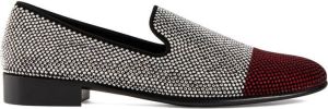 Giuseppe Zanotti Lewis Cup crystal embellished loafers White